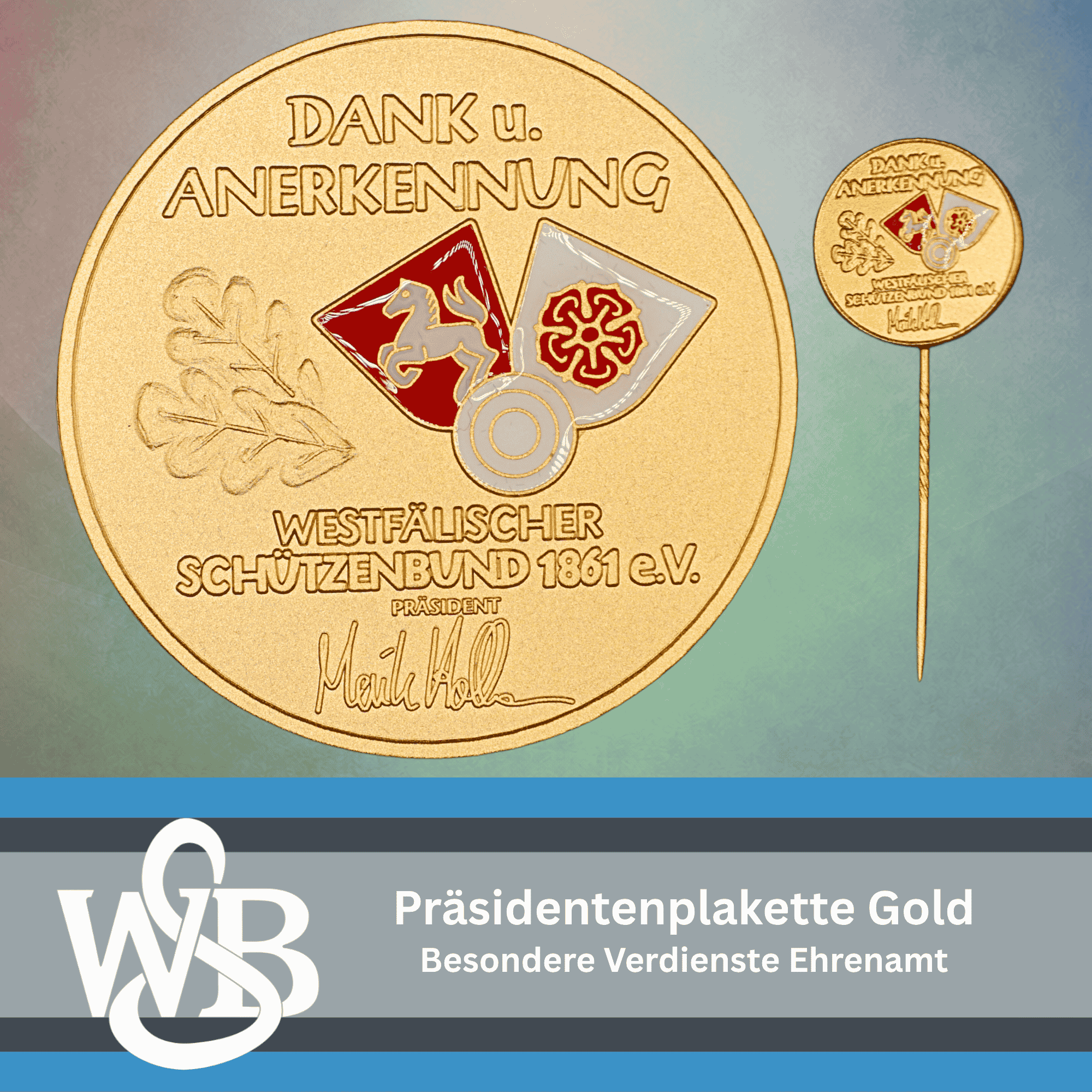 WSB Prasidentenplakette Gold