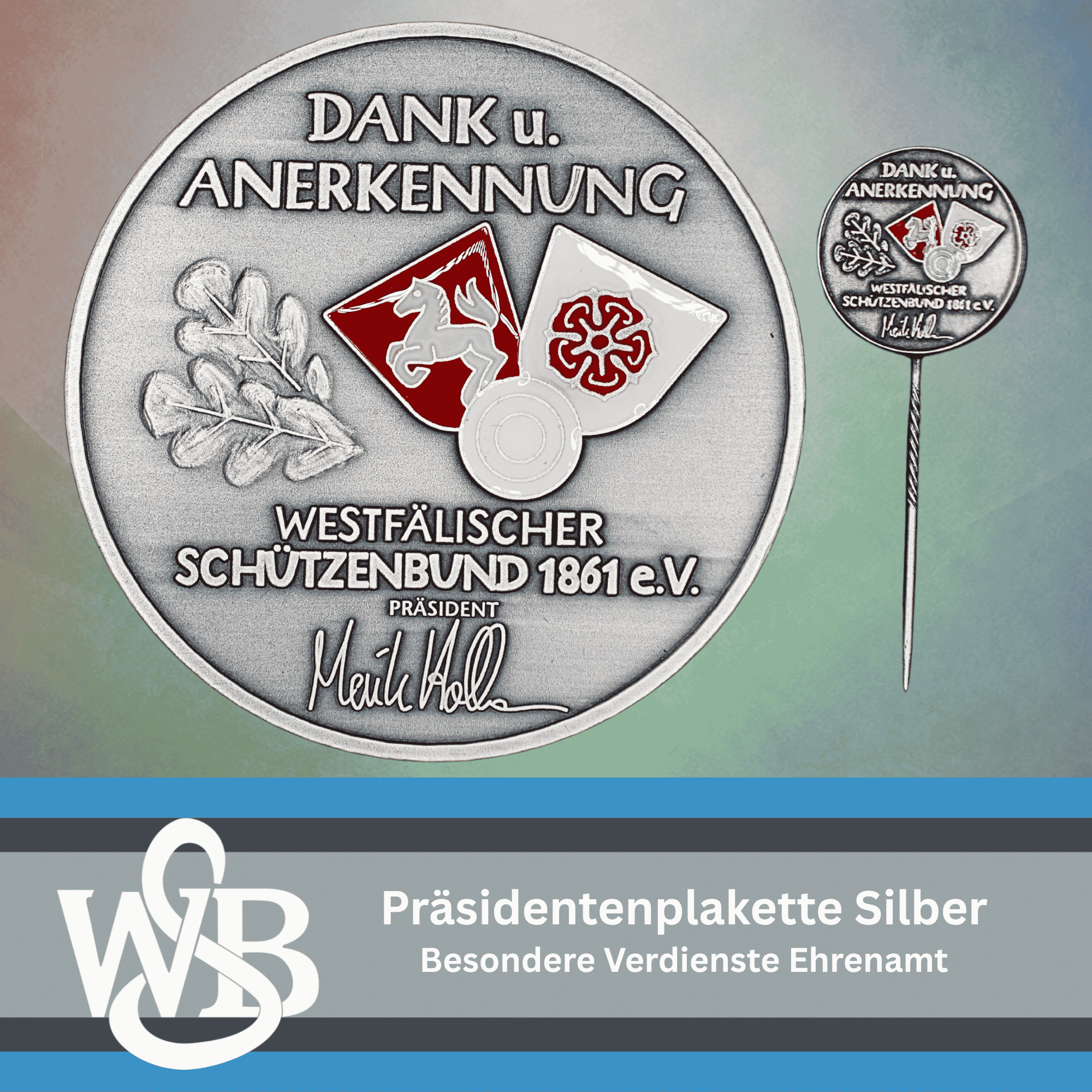 WSB Prasidentenplakette Silber